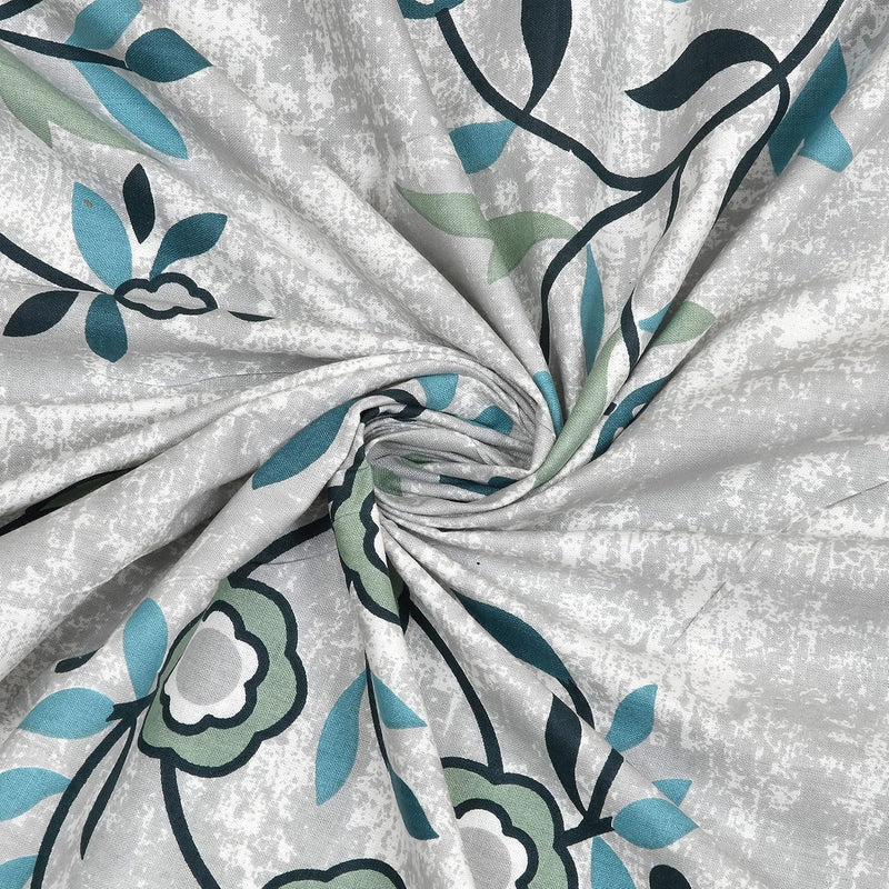 BLOCKS OF INDIA 200TC Diwan Set Cotton 8 Piece | Deewan Printed Bedsheet Sets for Living Room Hall (Set of 8 Piece, 1-Bed Sheet | 2-Bolster Cover | 5-Cushion Cover (Color 25)