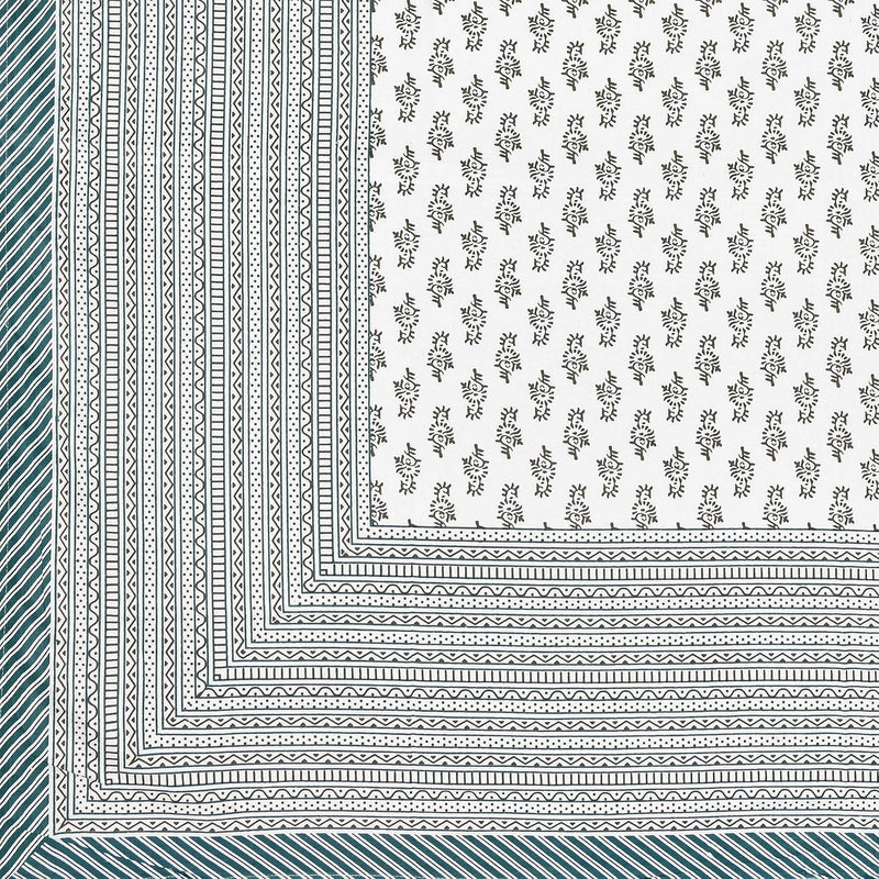 BLOCKS OF INDIA 200TC Diwan Set Cotton 8 Piece | Deewan Printed Bedsheet Sets for Living Room Hall (Set of 8 Piece, 1-Bed Sheet | 2-Bolster Cover | 5-Cushion Cover (Color 25)