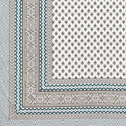 BLOCKS OF INDIA 200TC Diwan Set Cotton 8 Piece | Deewan Printed Bedsheet Sets for Living Room Hall (Set of 8 Piece, 1-Bed Sheet | 2-Bolster Cover | 5-Cushion Cover (Color 25)