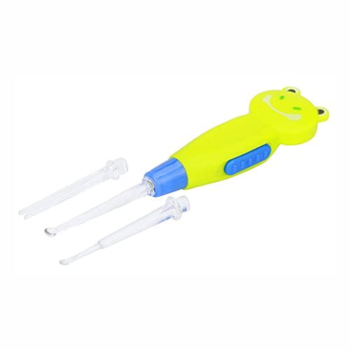 azzeell 4 Pieces Kids Ear Wax Removal LED Light Children Earwax Remover Tool LED Illuminated Ear Pick Ear Wax Remover Clip Tweezers Ear Spoon Cleaner with LED Light for Kids