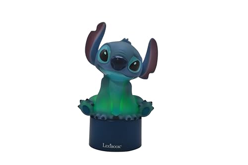 Lexibook, Disney Stitch, Nightlight with Speaker, Colour change, Soft light, Battery operated, Blue, NS01D