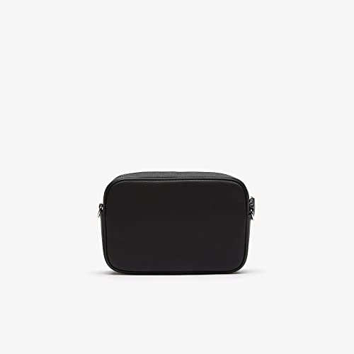 Lacoste Unisex Flat Pocket Zip Crossover Bag, Black