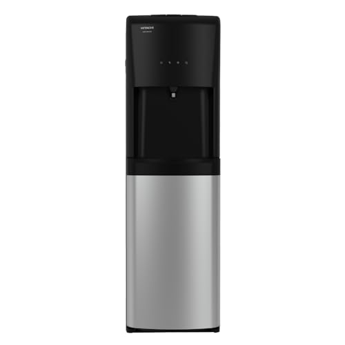 HITACHI UV Sterilization Water Dispenser, Bottom Loading, High-efficiency compressor cooling, Hot&Cold, Ambient Temperature, Floor Standing Water Cooler, Child Safety lock, UV LED-HWDB50000SV