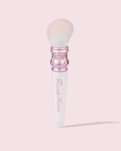 Flower Knows Midsummer Fairytales Blush Brush - Premium Makeup Brush for Liquid, Cream, Powder - Buffing, Blending, Face - Soft Synthetic Bristles (01 White Vanilla)