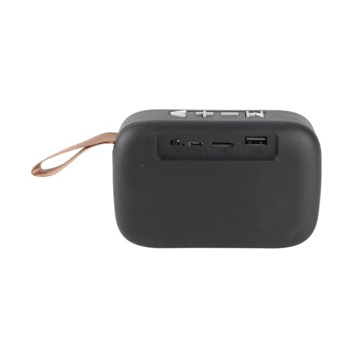Jectse Small Speaker, Support Memory Card Small Wireless Speaker Portable Support U Disk for Travel (Black)