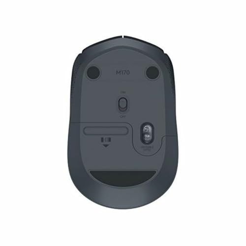 Logitech M171 Wireless Mouse for PC, Mac, Laptop, 2.4 GHz with USB Mini Receiver, Optical Tracking, 12-Months Battery Life, Ambidextrous - Black