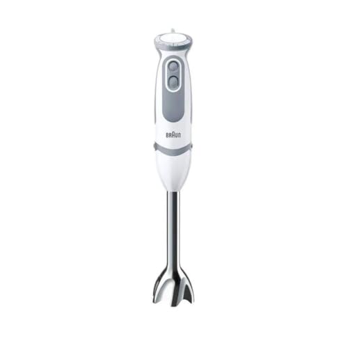 Braun Household MultiQuick 5 Hand Blender, PowerBell Plus Technology, Splash Control, 21 speed, Whisk, Ergonomic Shape, Comfortable Soft Grip, 1000 Watts, 500 ml Chopper - MQ 5235