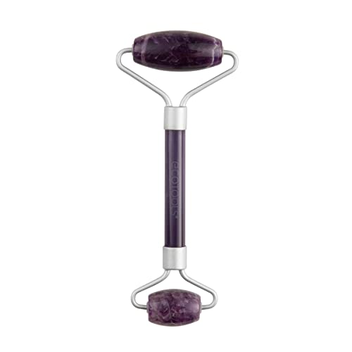 EcoTools Amethyst Facial Roller, Face Roller and Massager, Skincare and Sculpting Tool, Reduces Under Eye Puffiness and Dark Circles, Purple, 1 Count