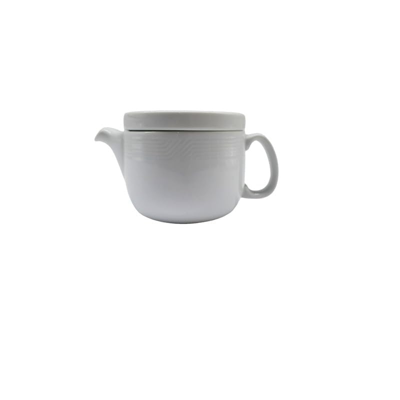 Royal Porcelain Tea Pot with Lid 0.4 L â€“ White Ware â€“ Elegant Teapot for Serving Tea and Herbal Infusions