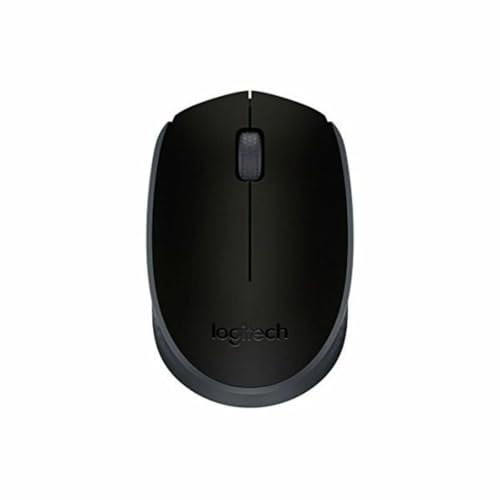 Logitech M171 Wireless Mouse for PC, Mac, Laptop, 2.4 GHz with USB Mini Receiver, Optical Tracking, 12-Months Battery Life, Ambidextrous - Black