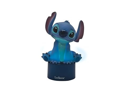Lexibook, Disney Stitch, Nightlight with Speaker, Colour change, Soft light, Battery operated, Blue, NS01D