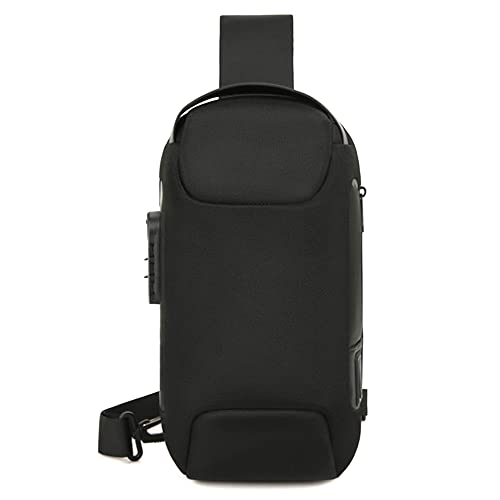 ZYING Anti theft Crossbody Sling Bag with USB Charging Port for 9.7in iPad, Black-5