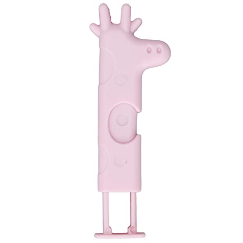 NIBEMINENT Sealing Clips Strong Clamping Force Moisture Proof Giraffe Look Plastic Bag Clips for Food Storage Bread Bags Snack BagPink