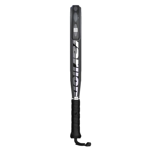 Varlion Padel Racket LW Summum Carbon Black Orquidea, Round Shape for Intermediate Professional Control with Carbon-Fiberglass Face & Medium EVA Core
