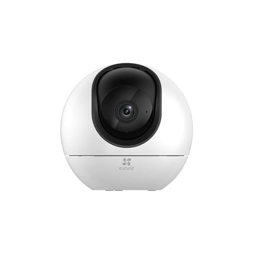 EZVIZ H6 5MP 3K Smart Home Security Wi-Fi Camera, 360° Pan/Tilt Indoor IP Camera, Hand Recognition & Control, Connect with Two-Way Talk, Auto-Zoom Tracking, Night Vision (10m), White