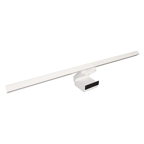 Dpofirs Computer Screen Monitor Lamp, PC Monitor Light Bar, e-Reading LED Lamp with Stepless Dimmable, Touch Control, Quick Reading Mode, 3 Color Temperature Adjustment, Timer 60min Off (White)