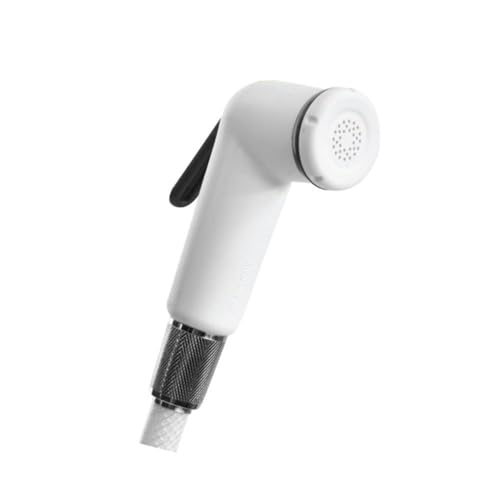 Milano Deluxe Plus Shattaf Set - White Finish| Acrylic Jet Spray For Toilet | Handheld Bidet Sprayer Kit-Sprayer, Sprayer Holder, Hose, Screws | Fits All Standard Shower Hoses | Bathroom Fixtures