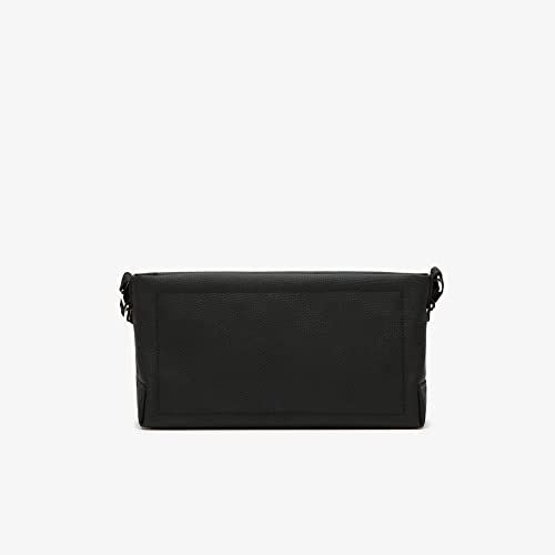 Lacoste Unisex Recycled Fiber Zipped Crossover Bag, Black