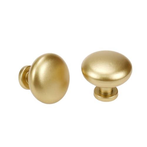 6 Pack Gold Cabinet Knobs, Vintage Cabinet Ring Pulls Dresser Handles Furniture Hardware for Kitchen Cupboard Drawers Closet Door,Easy to Install (Gold (6 PCS))