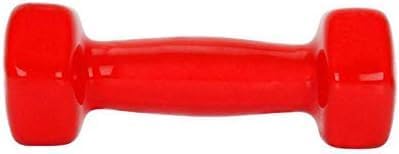 Dumbbell Weights| Unisex Adult Vinyl Coated Weights for Exercise & Fitness | Dumbbells Comes in 1.5 kg Pair | Set of 2 in red