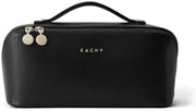 EACHY Travel Makeup Bag,Large Capacity Cosmetic Bags for Women,Waterproof Portable Pouch Open Flat Toiletry Bag Make up Organizer with Divider and Handle