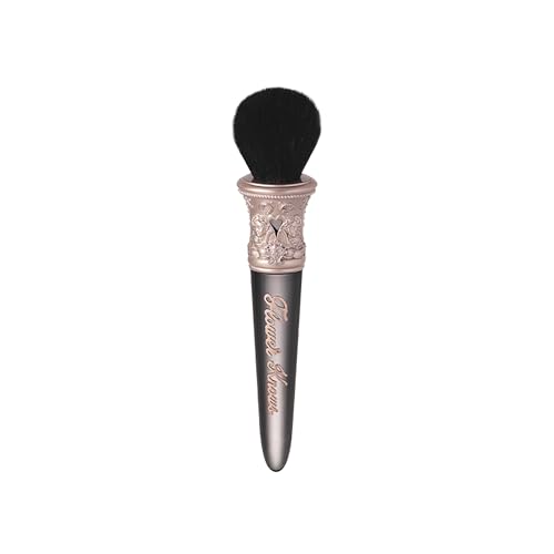 Flower Knows Little Angel Blush Brush - Premium Makeup Brush for Liquid, Cream, Powder - Buffing, Blending, Face - Soft Synthetic Bristles (Obsidian)