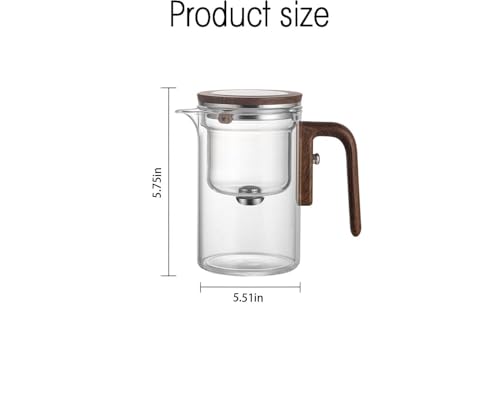 TitanSoli Enchanti Tea Pot, Magic Witchcraft Enchanted Glass Teapot with Strainer -600ML