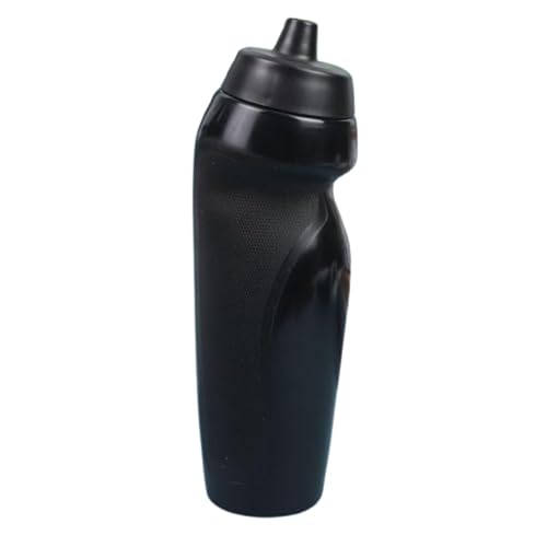 20oz Squeeze Sports Water Cup (600ml) - Ergonomic, Ideal for Gym, Football, Mountain Bike (Black)
