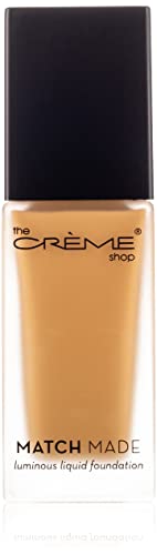 The CrÃ¨me Shop Luminous Warm Beige. Liquid Foundation Matte Finish. Lightweight Buildable To Full Coverage. Mannequin Glowy Effect. -Match Made, 33