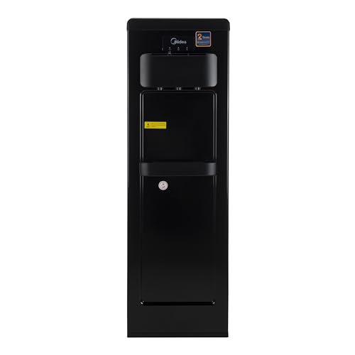 Midea Water Dispenser, Top Loading, 3-taps Equipped with Hot Cold And Ambient Temperature, Floor Standing, Child Safety Lock for Faucet, Best Home, Office & Pantry, Black, YL1917SAE-BK