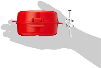 Sistema Microwave Egg Cooker and Poacher with Steam Release Vent, Dishwasher Safe, 9.16-Ounce, Red