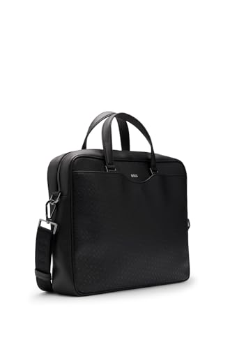 BOSS Men's Zair M S doc case briefcase with monogram insert