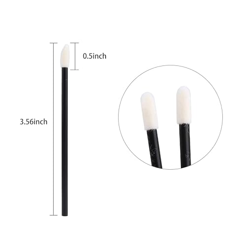 650PCS Disposable Lip Brushes Make Up Brush Lipstick Applicators Wands Makeup Brushes Lip Gloss Tester Wands Tool Kits Beauty Makeup Tool Kits Black