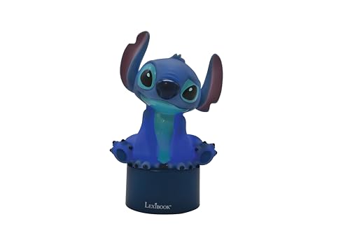 Lexibook, Disney Stitch, Nightlight with Speaker, Colour change, Soft light, Battery operated, Blue, NS01D