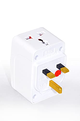 3 Way Multi Plug Adapter Socket Universal Travel Adaptor-Plug Extension For Kitchen Appliances, Office, Laptop, Tv, Indoor Lighting Shaver Plug Converter Power Adapter with Multiple Socket