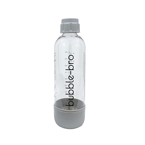 bubble-bro Origin Sparkling Water Maker Family Pack - with 2 x 60L CO2 Cylinders, 1 x additional 1L bottle & 2 x 500ml bottles (Metallic Grey)