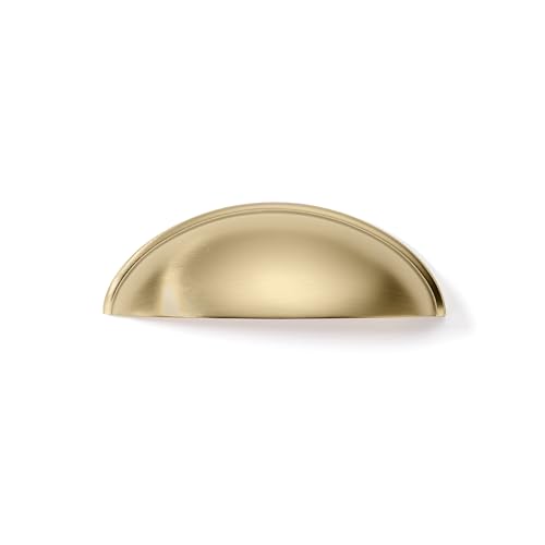 khtumeware 10 Pack 3" Drawer Pulls Champagne Bronze Cabinet Cup Pulls Kitchen Hardware Cabinet Handles Drawer Handles Knobs 3 inch Hole Center
