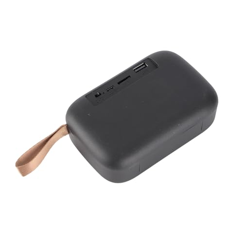 Jectse Small Speaker, Support Memory Card Small Wireless Speaker Portable Support U Disk for Travel (Black)