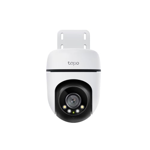 Tapo TP-Link 1080p Full HD Outdoor Pan/Tilt Security Wi-Fi Camera, 360° Motion Detection, IP65 Weatherproof, Night Vision, Cloud &SD Card Storage, Works with Alexa&Google Home ( C500) White