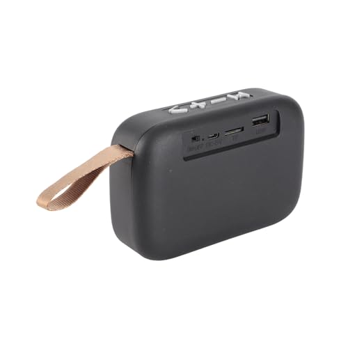 Jectse Small Speaker, Support Memory Card Small Wireless Speaker Portable Support U Disk for Travel (Black)