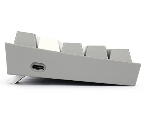 Redragon K617 Fizz 60% Wired RGB Gaming Keyboard - 61 Keys Hot-Swap Compact Mechanical Keyboard with Linear Red Switches, Pro Driver/Software Supported - White/Grey