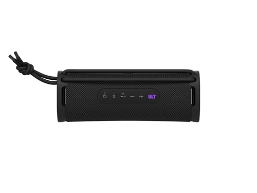 Sony ULT FIELD 1 - Wireless Bluetooth Portable Speaker with ULT POWER SOUND, Ultimate Deep Bass, IP67, Waterproof, Dustproof, Shockproof, 12hr Battery, Clear Call Quality, Outdoor, Travel - Black