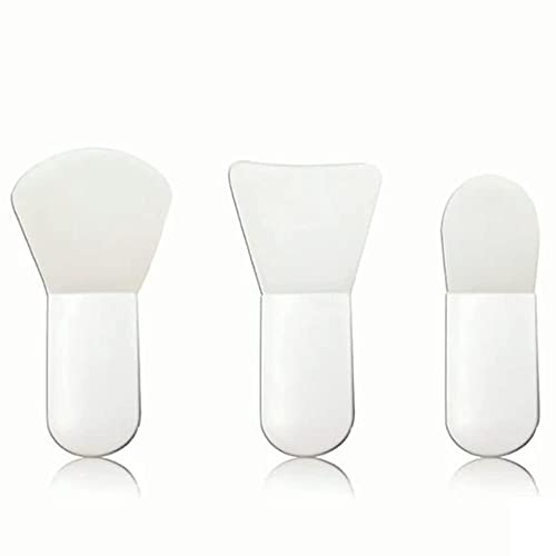 KASTWAVE Face Mask Applicator Brushes, Mini Makeup Spatula Portable Beauty Tools Set for Facial Mud, Cosmetic Mask, Facial Clay, Eye Mask, Body Lotion, Body Butter, Serum, Cream(3PCS)