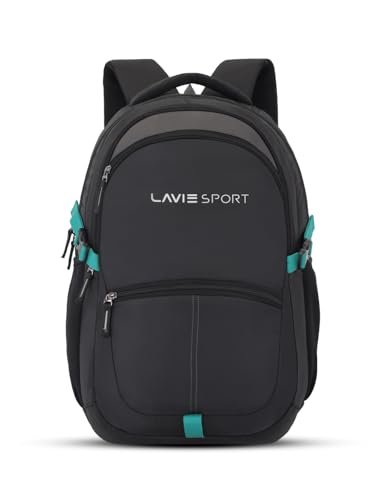 Lavie Sport Titan 29L Casual Backpack with Laptop Sleeve For Men & Women | Rain Cover Backpack for Boys & Girls