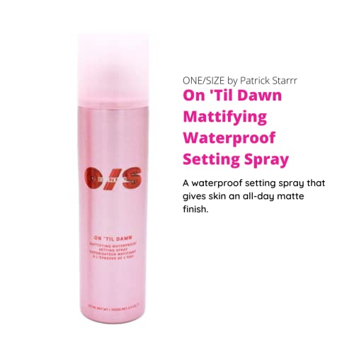 ONE/SIZE One size One Size by Patrick Starrr On 'Til Dawn Mattifying Waterproof Setting Spray for Long Lasting Face Makeup, All Day Matte Finish, Light Finishing Spray,3.4 Ounce (Pack of 1)