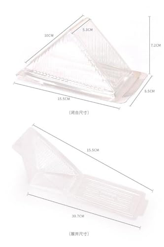 Azonee Clear Sandwich Packing Boxes, Triangle Food Containers for Sandwiches, Cakes, Desserts, and Hamburgers, Take Out Containers, 50pcs