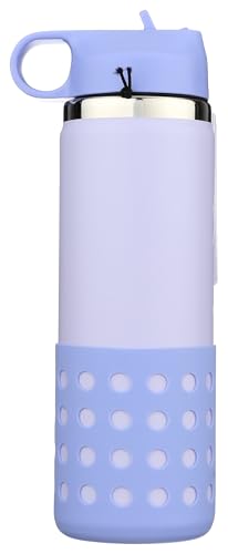 Hydro Flask 20 Oz Kids Wide Mouth Straw Cap And Boot Wisteria
