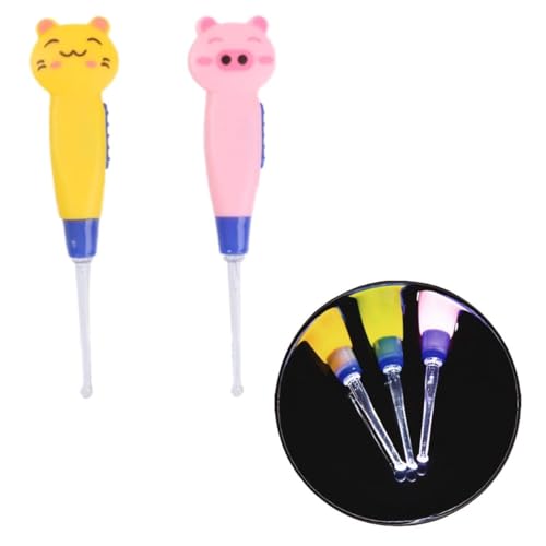 1Pc Cute Flashlight Earpick,Earwax Cleaning and Removal Tools, Light Led Earpick Wax for Adults and Children Ear Safe