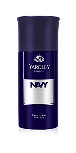 Yardley London Navy Body Spray For Men, Fresh Marine Fragrance, 150 Ml