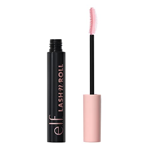 e.l.f. Lash 'N Roll Mascara, Curling Mascara for Visibly Lifted Eyelashes, Lifts and Separates Eyelashes. Long-Lasting Formula, Vegan & Cruelty-Free, Black, 9.2 g